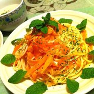 どっちがﾊﾟｽﾀ？な新にんじんのパスタ